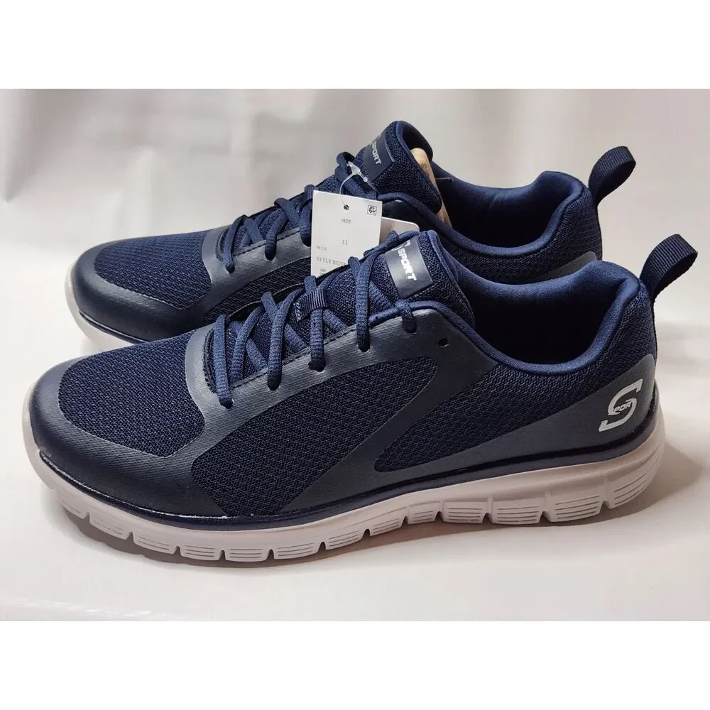 S Sport by Skechers Memory Foam Lace-up Sneakers Men's 11 Dark Blue
